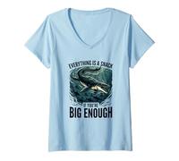 Femme Mosasaurus Prédateur Marin Préhistorique Reptile T-Shirt avec Col en V