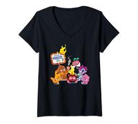 Femme Moshi Monsters Bienvenue à Monstro City T-Shirt avec Col en V