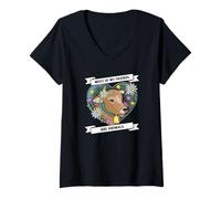 Femme Most of My Friends are Animals (Vegetarian) (Motif Vache) T-Shirt avec Col en V