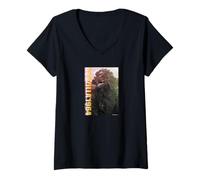 Femme « Mothra vs Godzilla » Godzilla (1964) T-Shirt avec Col en V