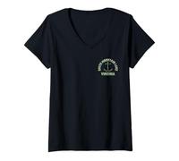 Femme Motif de pêche de Smith Mountain Lake Virginia T-Shirt avec Col en V