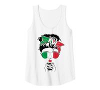 Femme Motif du Drapeau Italien Cool Italian Coffee Mama Mom Girl Lady Italy Débardeur