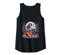 Femme Motif Squelette de Licorne Effrayant d'halloween pour Filles Débardeur