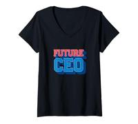 Femme Motivating The Future PDG T-Shirt avec Col en V