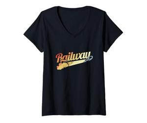 Femme Motivation des cheminots Cheminot T-Shirt avec Col en V