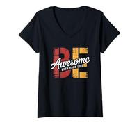 Femme Motivation, Inspiration, objectifs Soyez génial avec Votre Vie T-Shirt avec Col en V