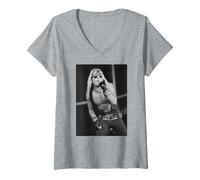 Femme Motley Crue Vince Neil à Monsters of Rock 1991 T-Shirt avec Col en V