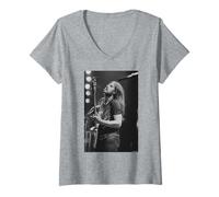 Femme Motorhead Lemmy Kilmister Live 1979 par Simon Fowler T-Shirt avec Col en V