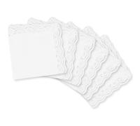 Femme Mouchoirs en 100% Coton 10x10''/25x25cm Dentelle Doux Blanc pour Mariage Lot de 6 Pièces