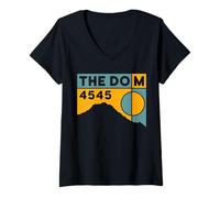 Femme Mount Dom Suisse Alpinisme Randonnée Valais T-Shirt avec Col en V