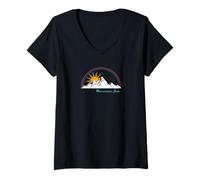 Femme Mountain Jam l Southern Rock Inspiré T-Shirt avec Col en V