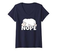 Femme Mouton Berger Bergère Not Today Nope T-Shirt avec Col en V