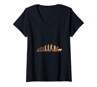 Femme Mouton en Mars de la dévolution T-Shirt avec Col en V