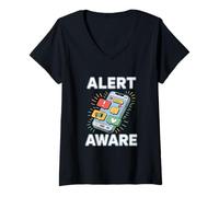 Femme Mouvements de protestation en ligne Activisme Gear Médias sociaux T-Shirt avec Col en V