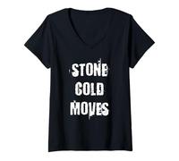 Femme Mouvements froids en Pierre T-Shirt avec Col en V