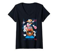 Femme Mr Potato Head Classic I Think Therefore I Yam T-Shirt avec Col en V