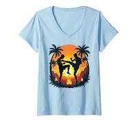 Femme Muay Thai Fighters Kickboxing Arts Martiaux Hommes Femmes Enfants T-Shirt avec Col en V