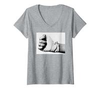 Femme Muhammad Ali a Wrapped Fing Promo Rumble In The Jungle Boxing T-Shirt avec Col en V