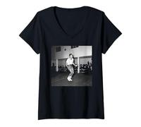Femme Muhammad Ali American Legendary Boxer Corde à sauter T-Shirt avec Col en V