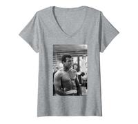 Femme Muhammad Ali au camp d'entraînement de Deer Lake Pennsylvanie Boxe T-Shirt avec Col en V