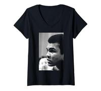 Femme Muhammad Ali, boxeur, combat contre Joe Bugner au Caesars Palace 1973 T-Shirt avec Col en V