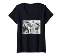 Femme Muhammad Ali Champion Boxer Court avec des étudiants T-Shirt avec Col en V