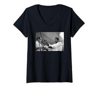 Femme Muhammad Ali Champion du Monde Boxeur Entraînement pour Henry Cooper T-Shirt avec Col en V