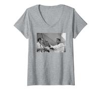 Femme Muhammad Ali Champion du monde de boxe d'entraînement Henry Cooper T-Shirt avec Col en V
