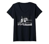 Femme Muhammad Ali contre Leon Spinks II Bataille de boxe de la Nouvelle-Orléans T-Shirt avec Col en V