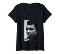 Femme Muhammad Ali Entraînement pour Joe Bugner Fight Boxing Champion T-Shirt avec Col en V