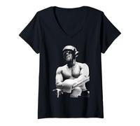 Femme Muhammad Ali Entraînement pour Leon Spinks Fight Boxing Champion T-Shirt avec Col en V