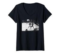 Femme Muhammad Ali Joe Frazier The Fight Boxing World Poids lourd T-Shirt avec Col en V