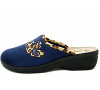Femme Mule - INBLU - Textile - Bleu - Talon Compensé -LV08 39