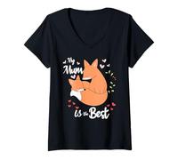 Femme Mum The Best fête des Mères T-Shirt avec Col en V