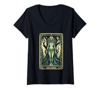 Femme Muma Padurii Créature Créatures Mythologiques T-Shirt avec Col en V