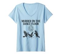 Femme Murder on The Dance Floor Funny Crow Dancing Disco Hommes Femmes T-Shirt avec Col en V