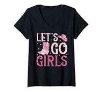 Femme Musique country - Let's Go Girls T-Shirt avec Col en V