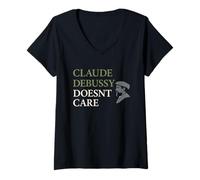 Femme Musique Jeu de Mots Classique Compositeur Orchestre Nerd Cadeau Humour T-Shirt avec Col en V