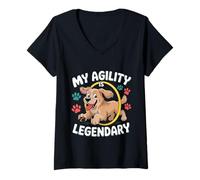 Femme My Agility Is Legendary Ninja de formation réflexe - T-Shirt avec Col en V