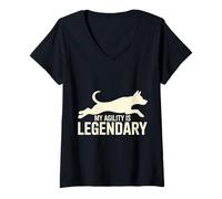 Femme My Agility is Legendary Ninja de Formation réflexe - T-Shirt avec Col en V