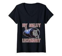 Femme My Agility is Legendary Ninja de Formation réflexe T-Shirt avec Col en V