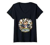 Femme My Brain Has Too Many Tabs Open T-Shirt avec Col en V