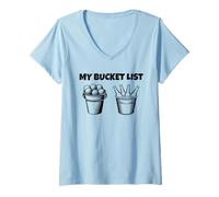 Femme My Bucket List Funny Golf and Beer for Dad T-Shirt avec Col en V
