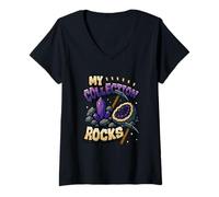 Femme My Collection Rocks Collecting Geology T-Shirt avec Col en V