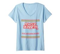 Femme My Cup Runneth Over Christian Scripture Psaume Jésus T-Shirt avec Col en V
