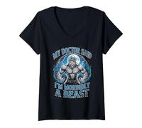 Femme My Doctor Said I'm Morbidly A Beast Muscle Beast T-Shirt avec Col en V