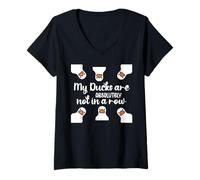 Femme My Ducks Are Absolutely Not in a Row I Don't Have All Duck T-Shirt avec Col en V