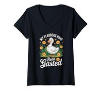 Femme My Flabbers Have Been Gasted Silly Goose Humour T-Shirt avec Col en V