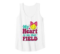 Femme My Heart is on That Field, Funny Softball Saying Débardeur