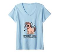 Femme My Hobby Horse rejoint Tous Les Amateurs de Lecture de Book Quest T-Shirt avec Col en V